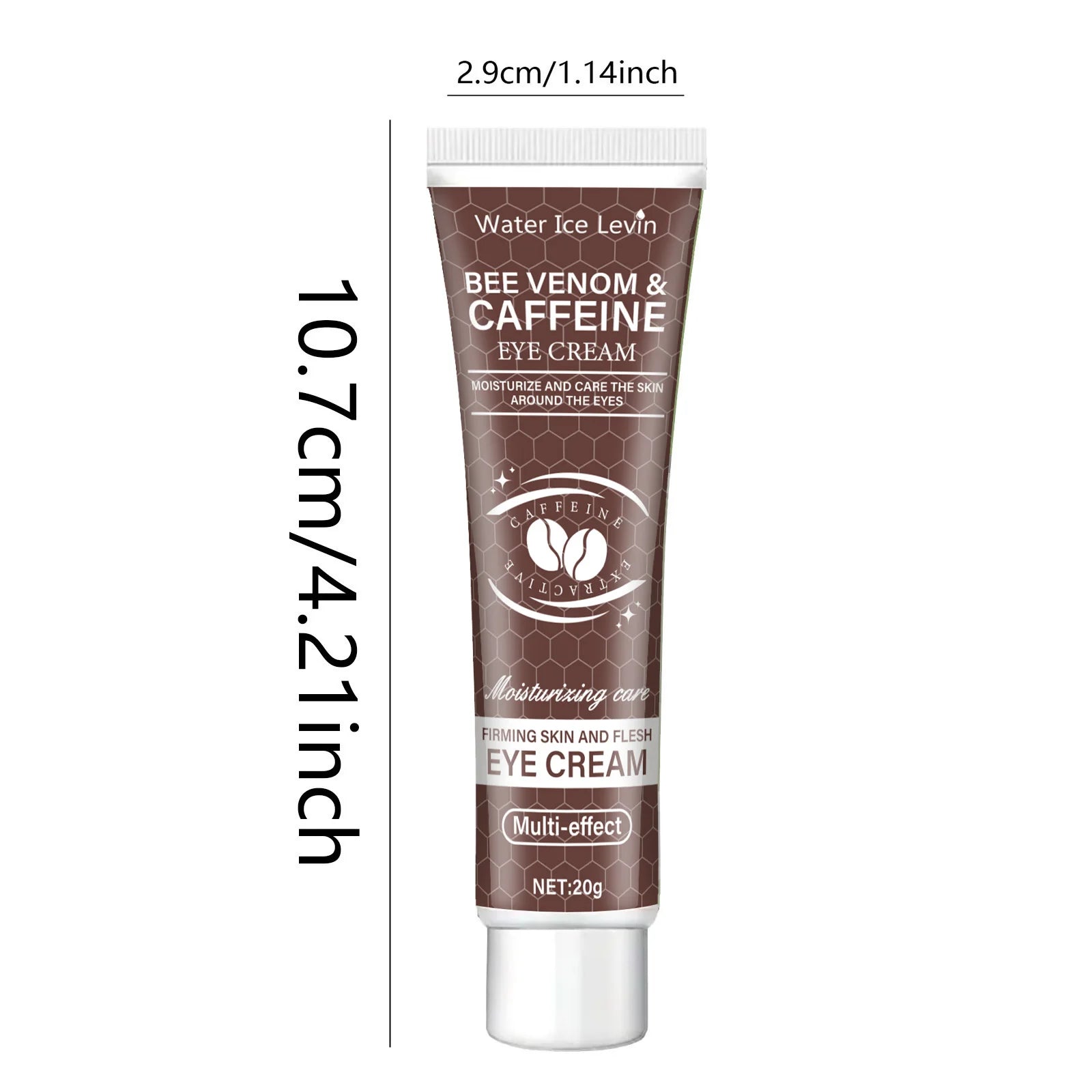 Bee Venom and Caffeine Eye Cream Suitable for All Skin Types - 20G, Deeply Nourishing and Firming, Contains Aloe Vera and Avocado, Alcohol-Free