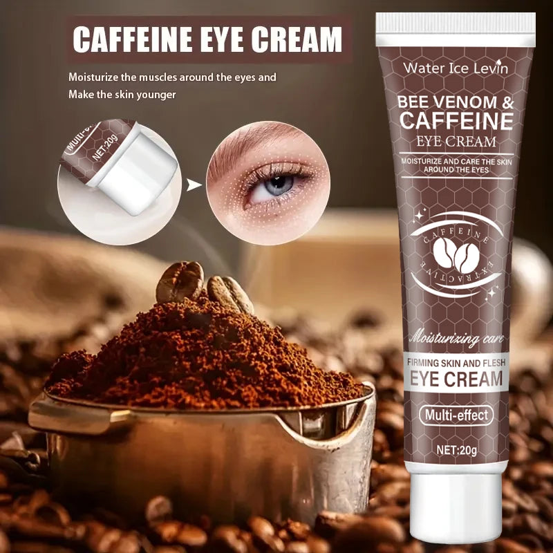 Bee Venom and Caffeine Eye Cream Suitable for All Skin Types - 20G, Deeply Nourishing and Firming, Contains Aloe Vera and Avocado, Alcohol-Free